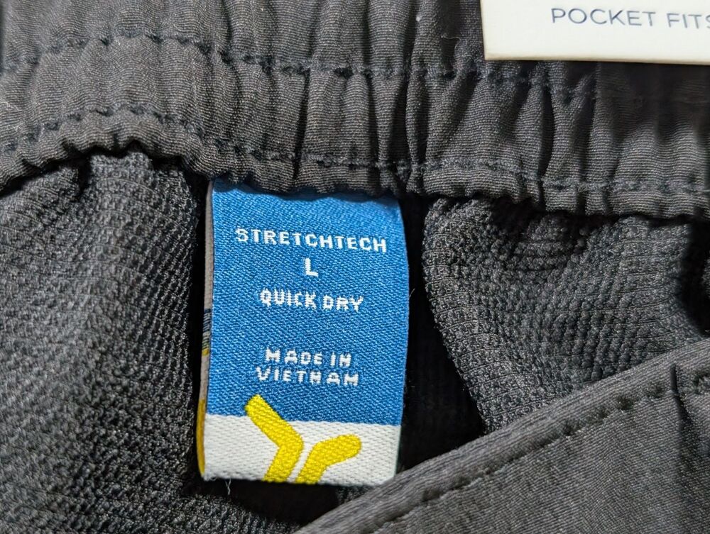 Old Navy Stretch Tech Pants L Black Cargo Quick Dry Activewear Go H2O - Picture 7 of 13
